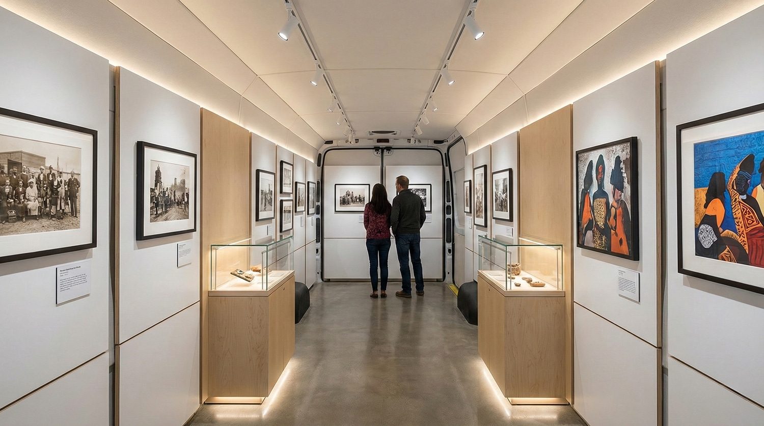Mobile cultural and exhibition vehicle