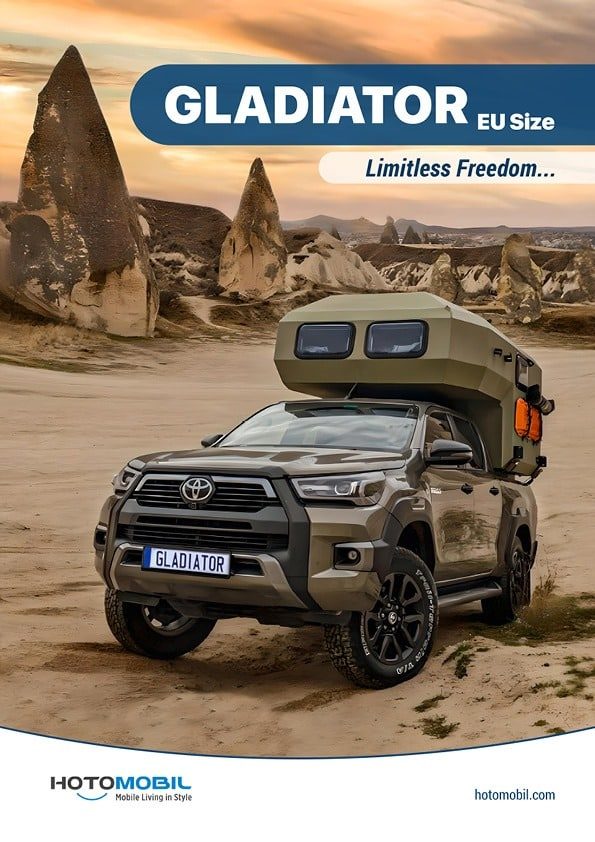 Gladiator EU size pickup camper catalogue cover