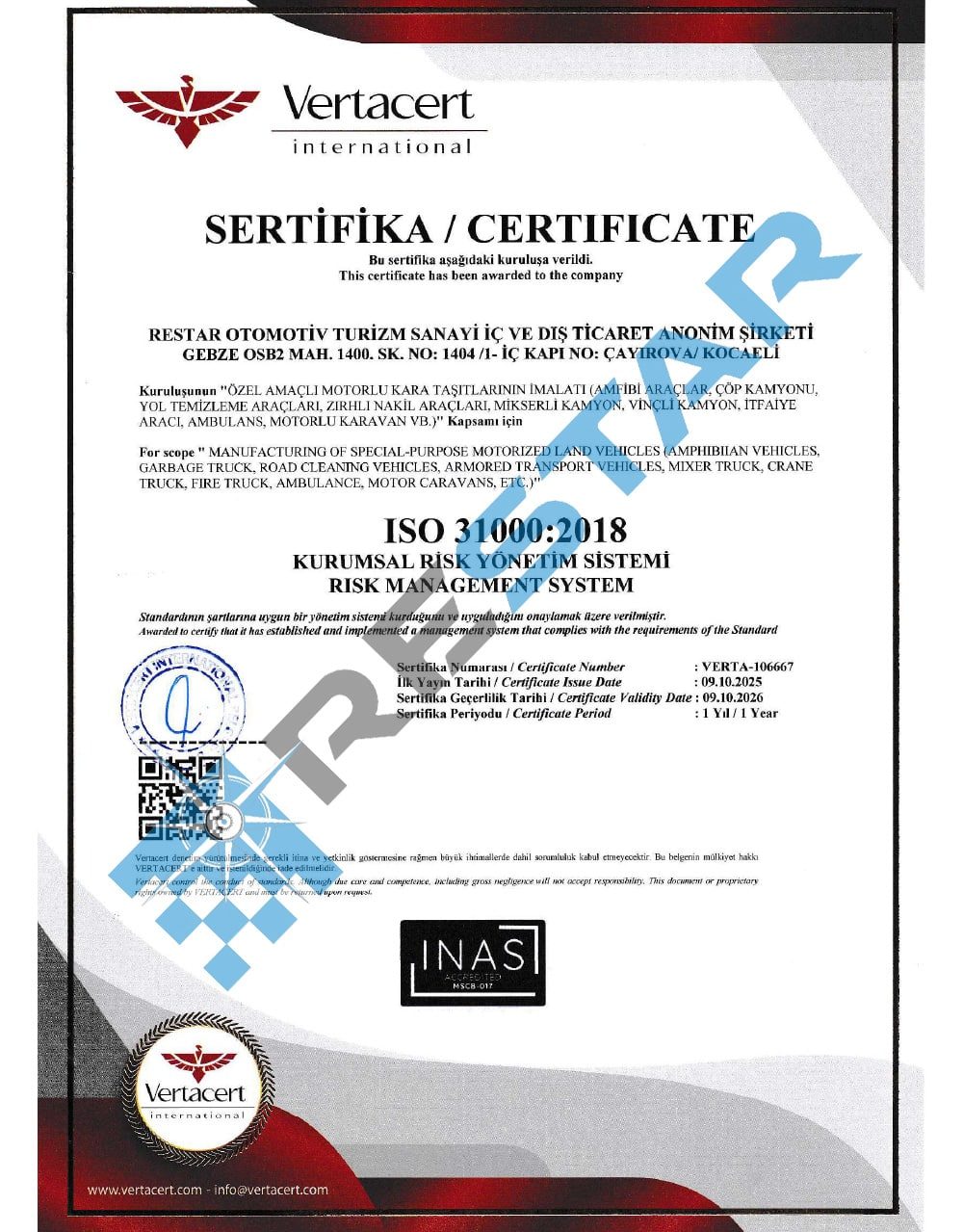 Restar Global certificates