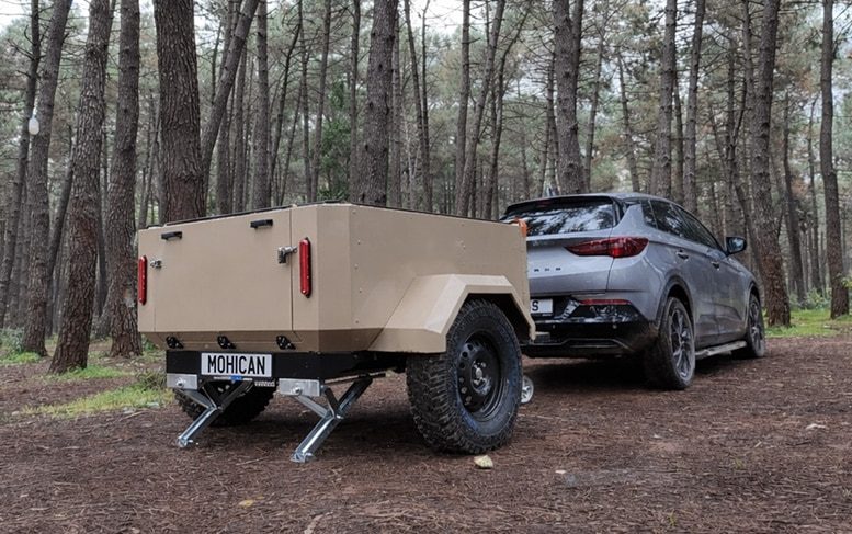 Mohican cargo trailer towed by an SUV