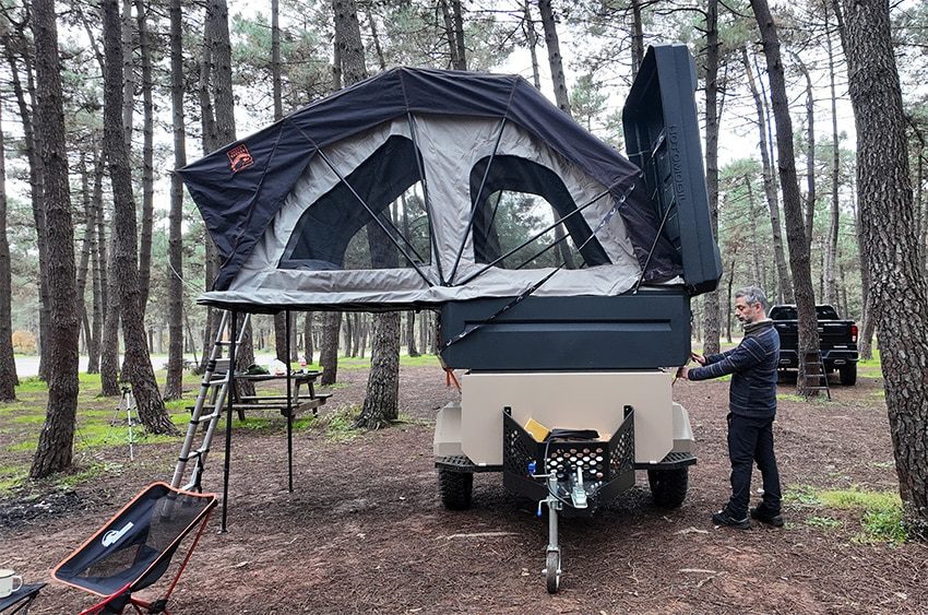 Atlas camper topper on Mohican at the campsite