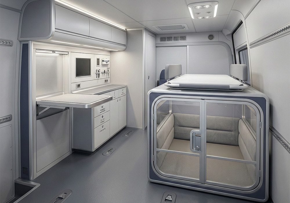 Pet ambulance interior materials