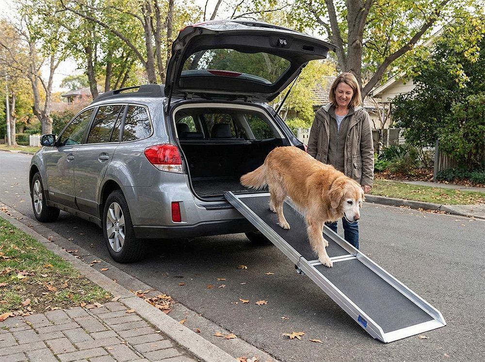 Pet-safe vehicle ramp solution