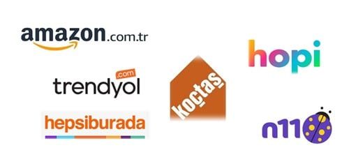 Online marketplace logos