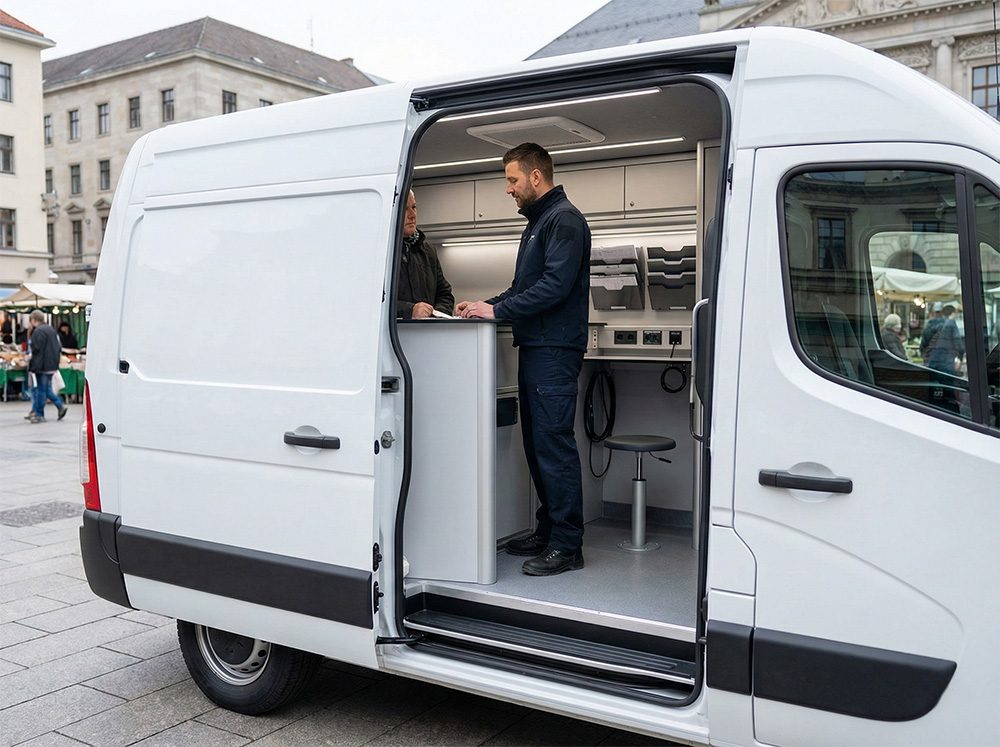 Public service vehicle conversion interior