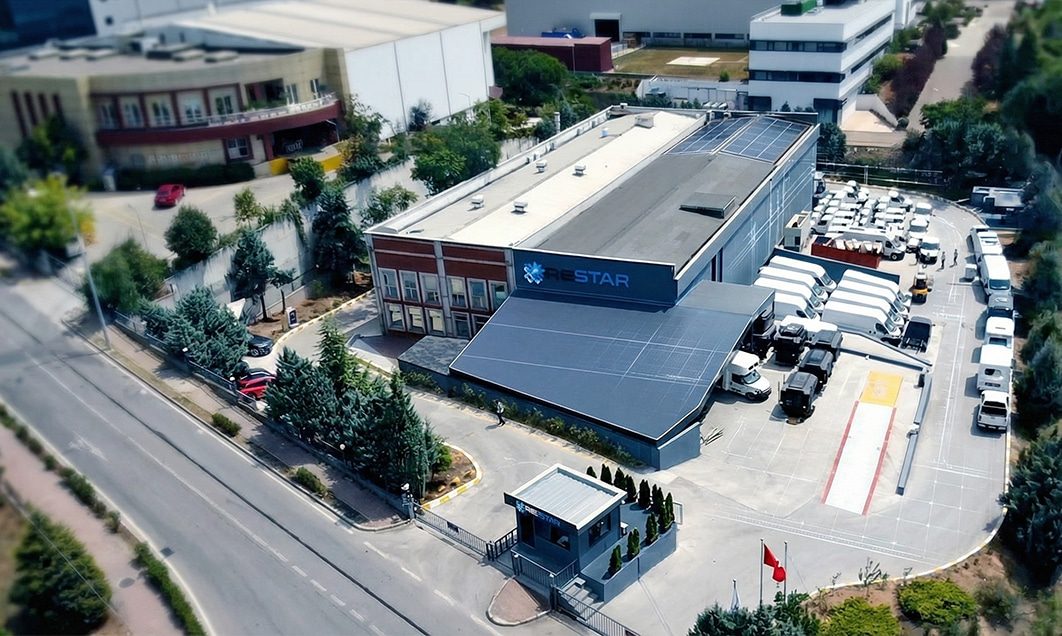 Aerial view of the Restar factory in Gebze Organized Industrial Zone